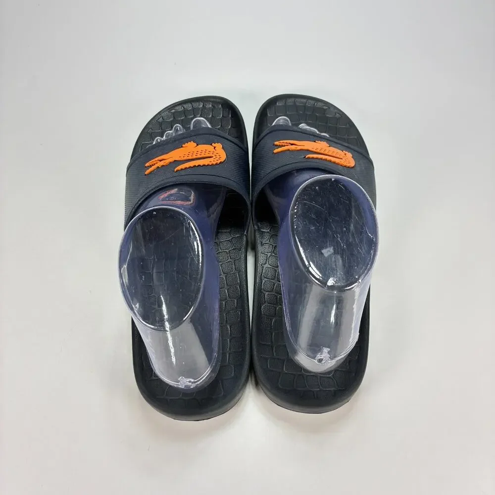 Lacoste Serve 1.0 Navy Orange Casual Fraisier Comfort Slide Sandals Men's Size 8
